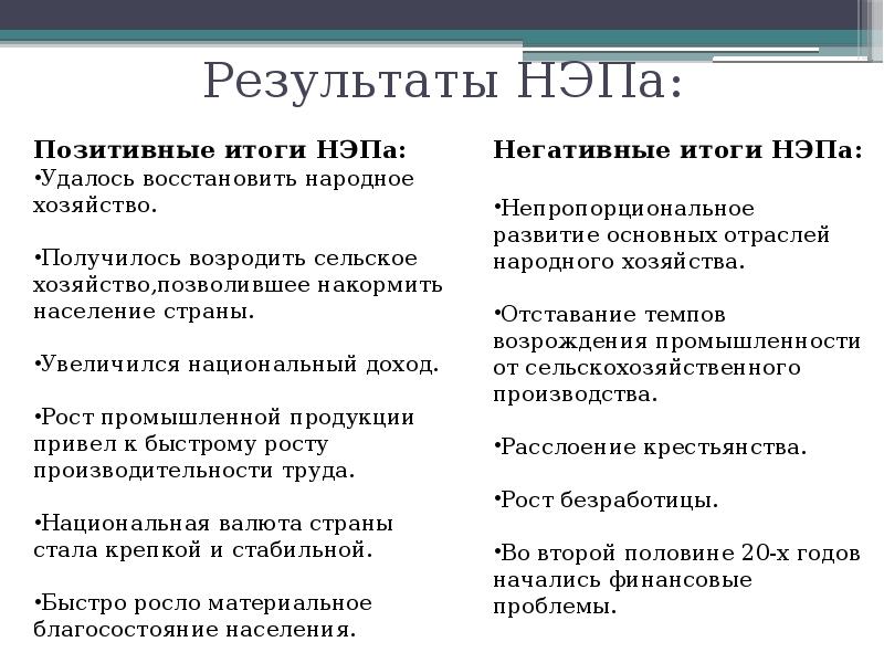 Каковы ее результаты. Новая экономическая политика НЭП кратко таблица. Новая экономическая политика итоги. Новая экономическая политика НЭП итоги. Новая экономическая политика итоги кратко.