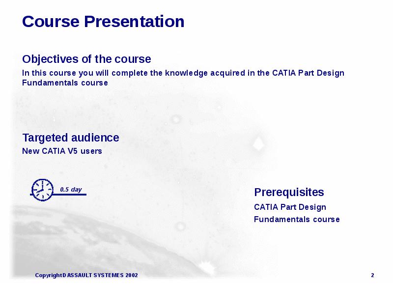 Course Presentation Objectives of the course In this course you will