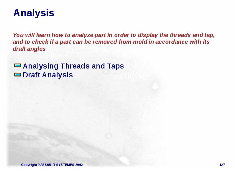 Analysis You will learn how to analyze part in order to