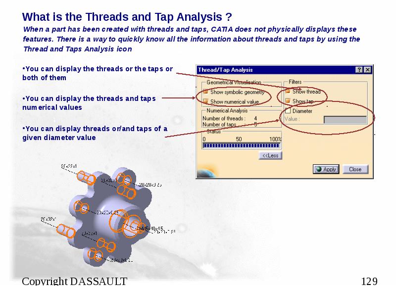 What is the Threads and Tap Analysis ?