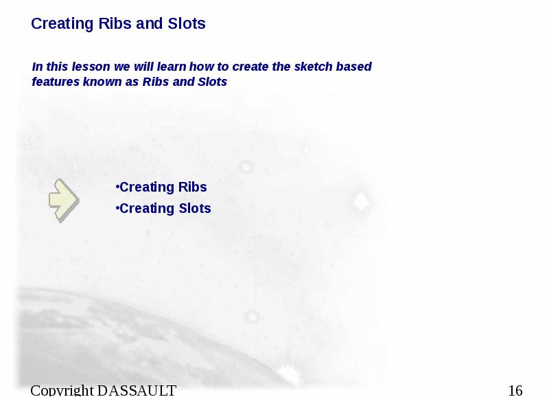 Creating Ribs and Slots