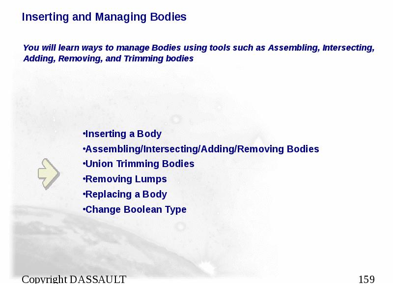 Inserting and Managing Bodies