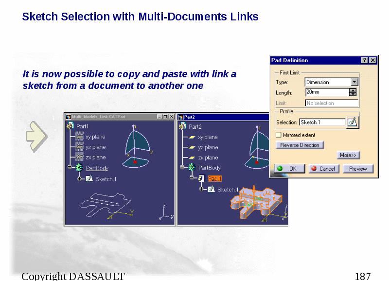 Sketch Selection with Multi-Documents Links
