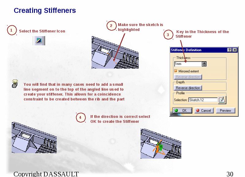 Creating Stiffeners