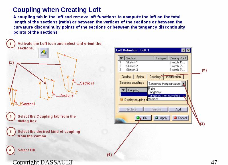 Coupling when Creating Loft