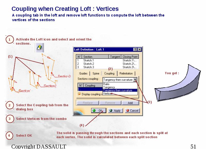 Coupling when Creating Loft : Vertices