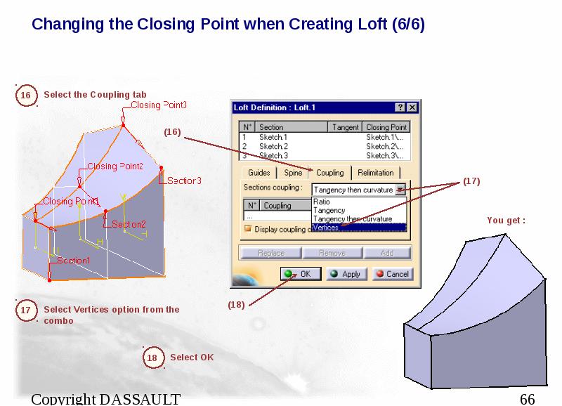 Changing the Closing Point when Creating Loft (6/6)