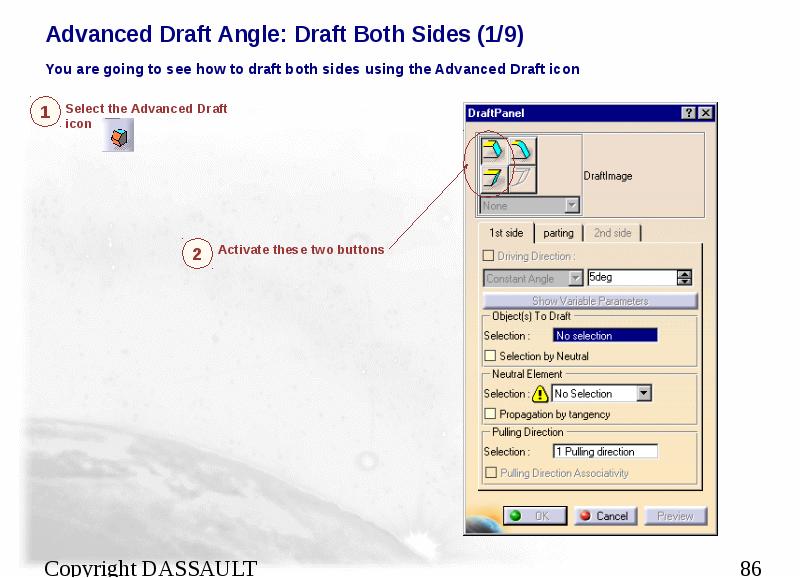 Advanced Draft Angle: Draft Both Sides (1/9)