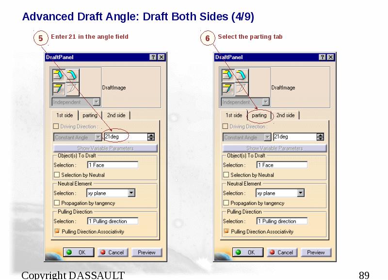 Advanced Draft Angle: Draft Both Sides (4/9)