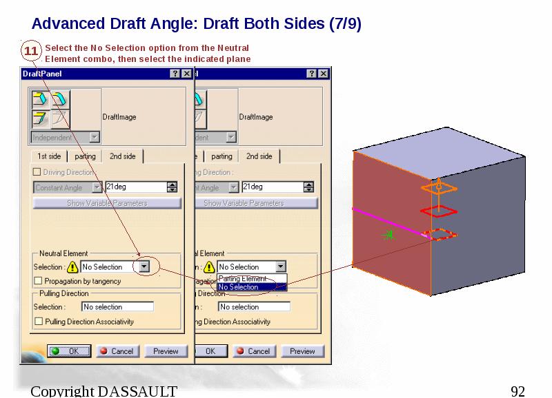 Advanced Draft Angle: Draft Both Sides (7/9)