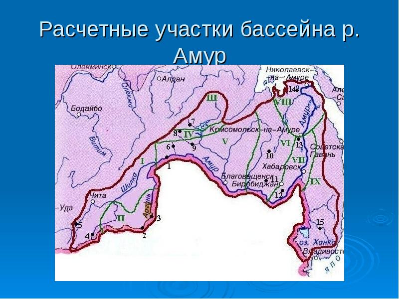 Амур контурная карта