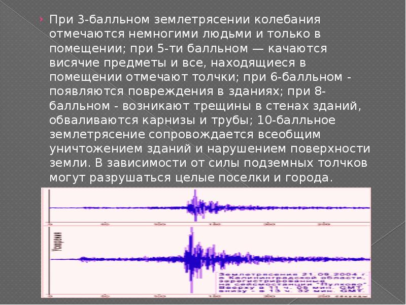 Физика землетрясений и регистрирующая их аппаратура проект