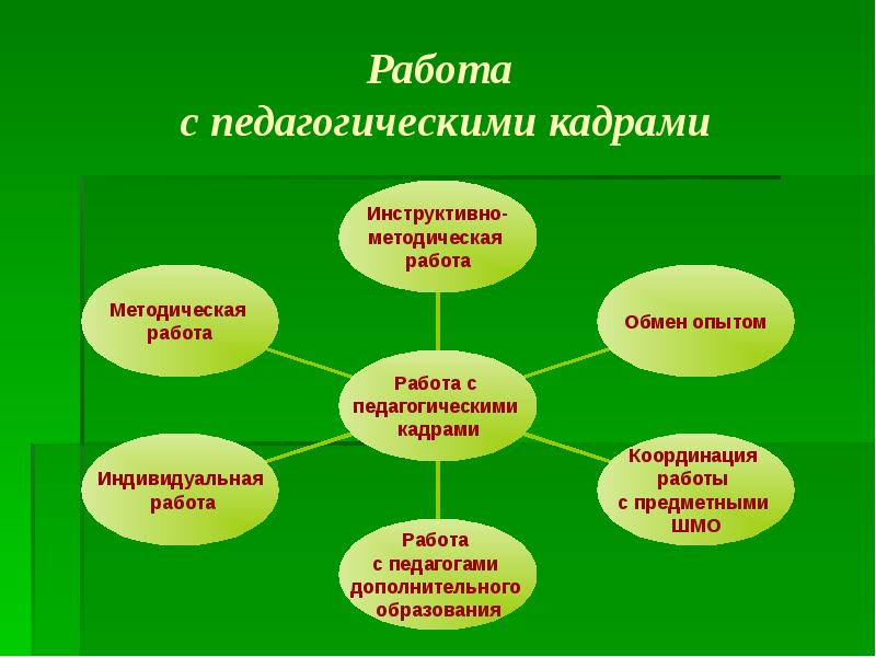 Кадровая работа в школе. Работа с педагогическими кадрами. Координация воспитательной деятельности учителей. Методической работы с кадрами.