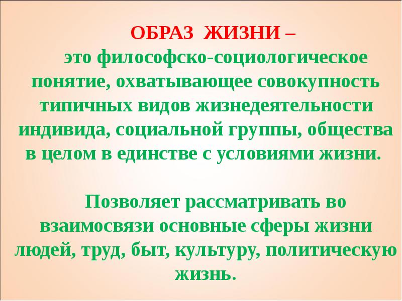 Понятие образ. Понятие образ жизни. Образ жизни это определение. Дайте определение понятию образ жизни.