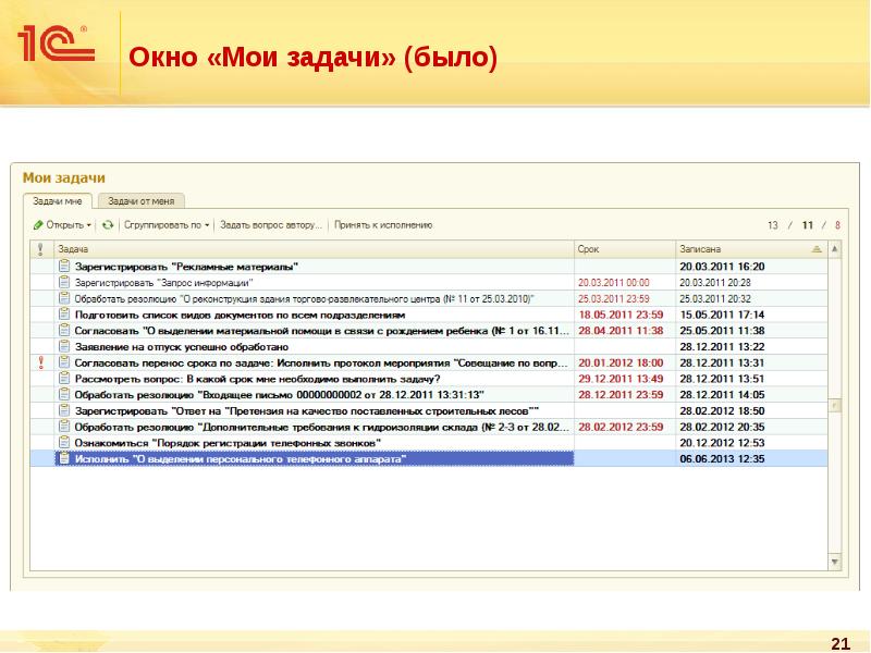Мои задачи. Мои задачи в 1с. Мои задачи в 1с Интерфейс. 1с документооборот мероприятия. 1с документооборот группировка задач.