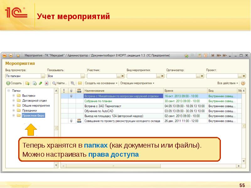 Управление проектами в 1с документооборот