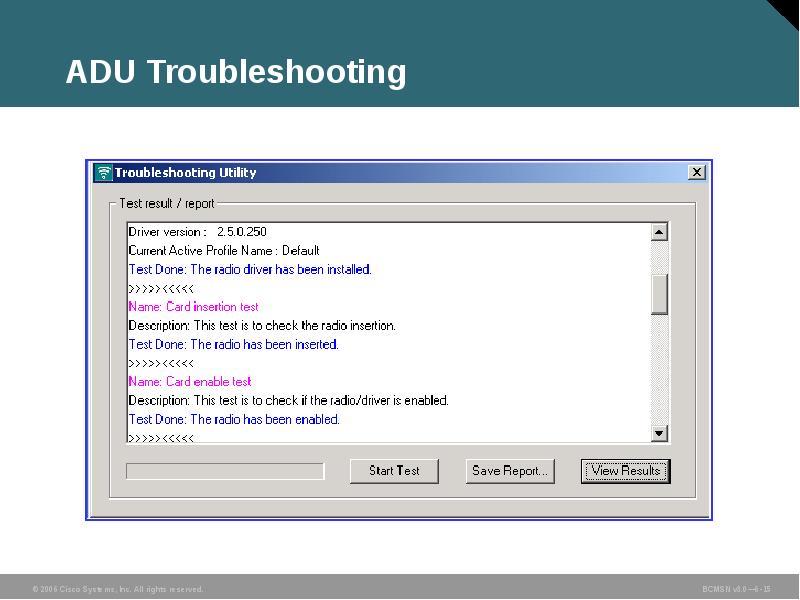 ADU Troubleshooting ADU Troubleshooting