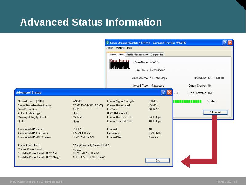 Advanced Status Information Advanced Status Information