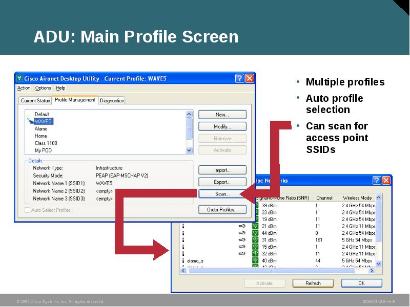 ADU: Main Profile Screen
Multiple profiles
Auto profile selection
Can ADU: Main Profile Screen
Multiple profiles
Auto profile selection
Can