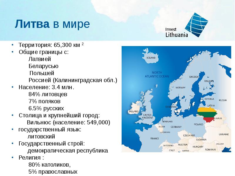 Презентация литва 3 класс