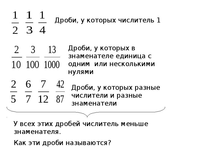 Все неправильные дроби с числителем 7