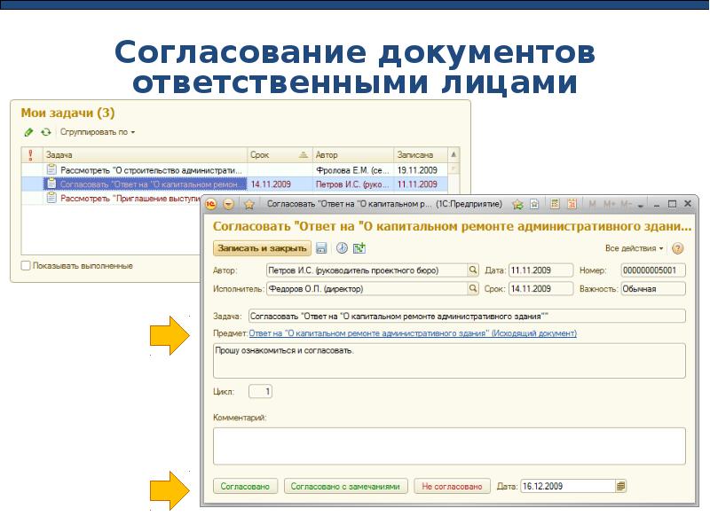 Согласование документов