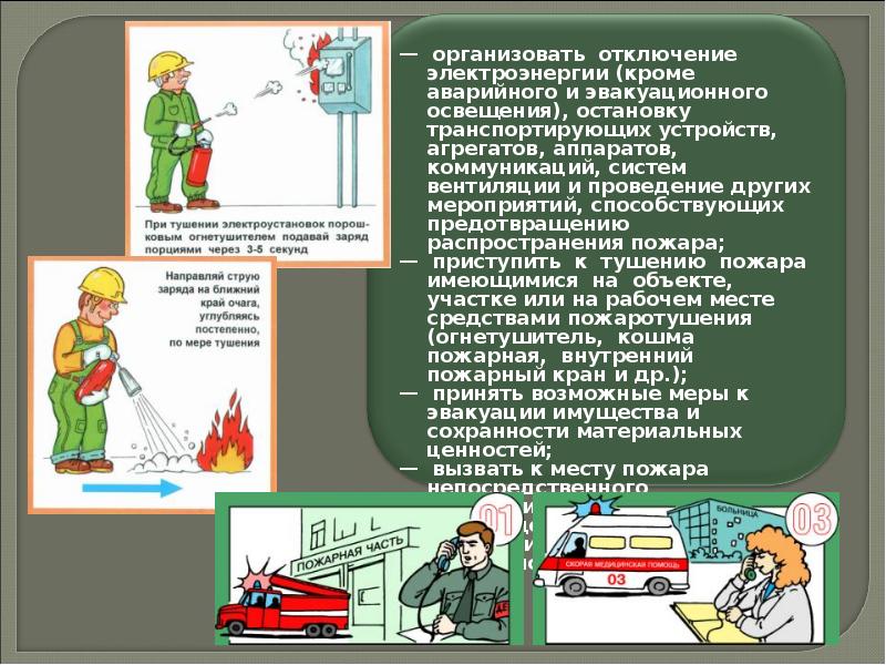 Средства и способы тушения пожара презентация