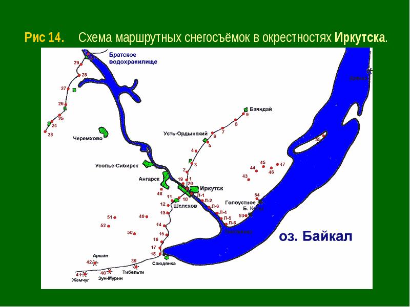 Карта братского водохранилища