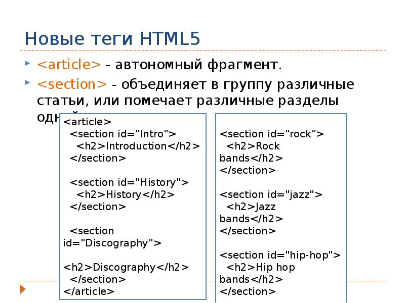 Тег main в html