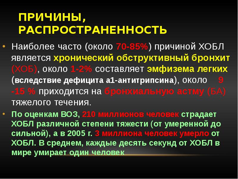 История болезни эмфизема