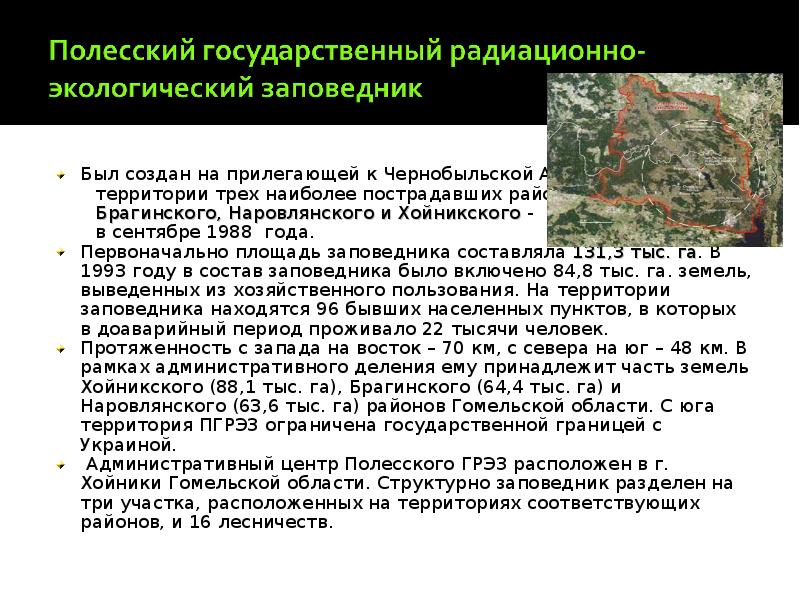 Полесский государственный радиационно экологический заповедник презентация