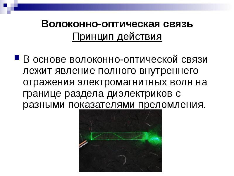 Световоды оптиковолоконная связь презентация