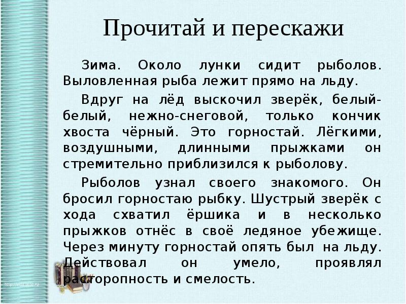 Рассказ мал да удал. Изложение горностай. Изложение рыбалка горностая. Изложение рыболов и горностай. Изложение 3 класс горностай и рыболов.