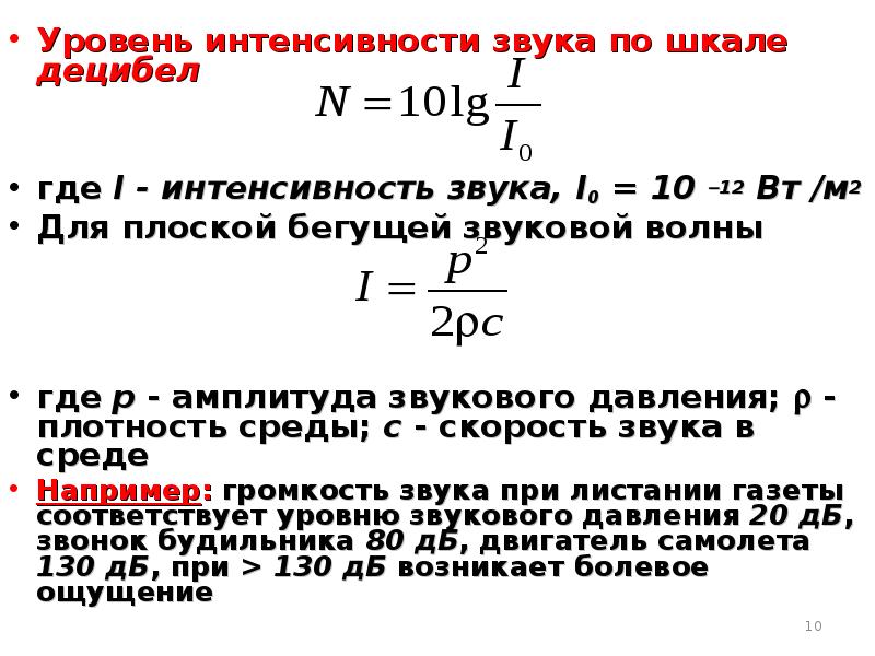 Громкость и интенсивность звука