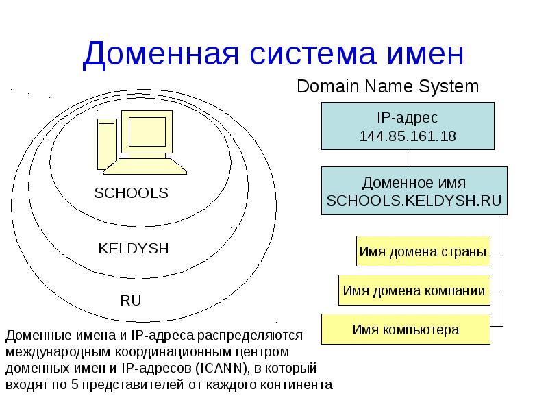 Доменные имена презентация