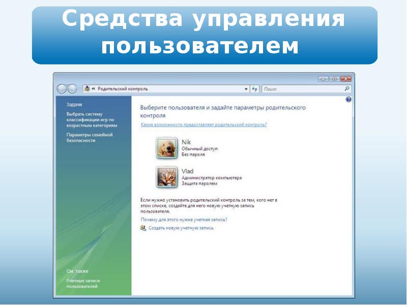 Средств пользователи. Родительский контроль в интернете. Управляемый пользователем. Презентация управляемая пользователем. Основание для родительского контроля.