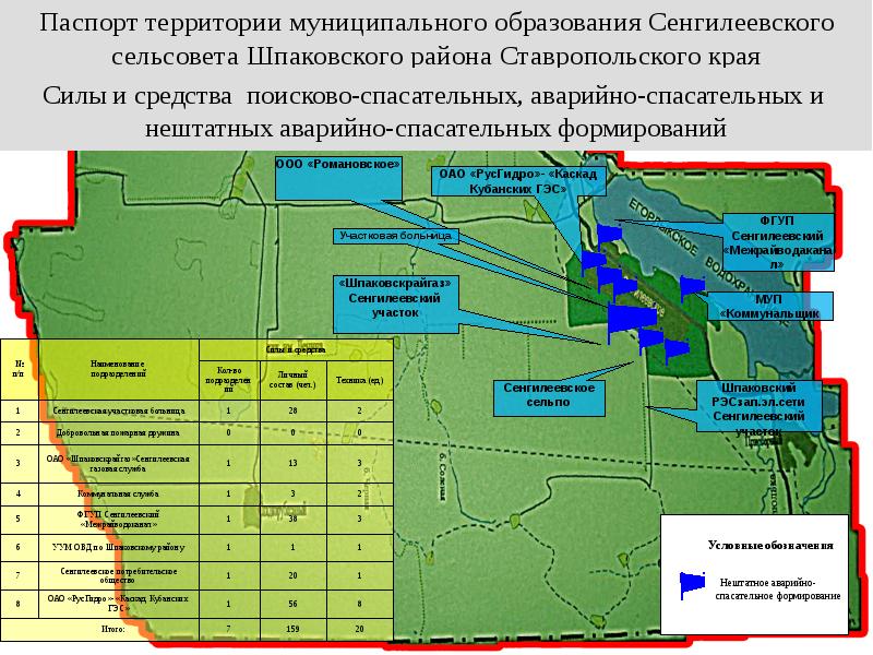 Подробная карта шпаковского района