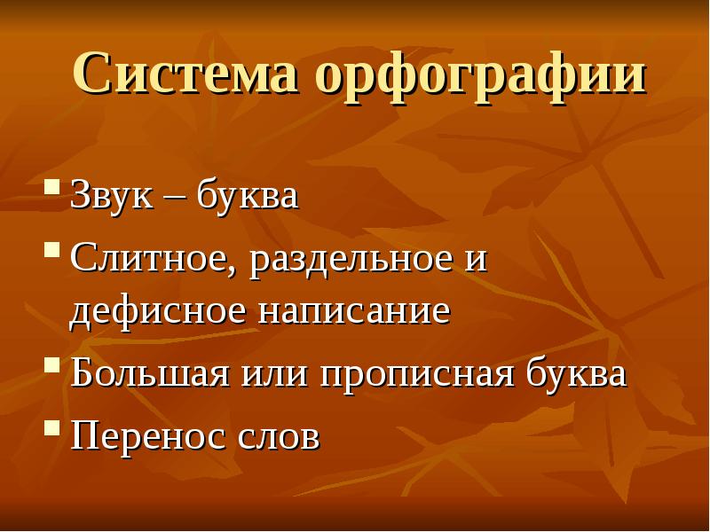 Орфографические системы