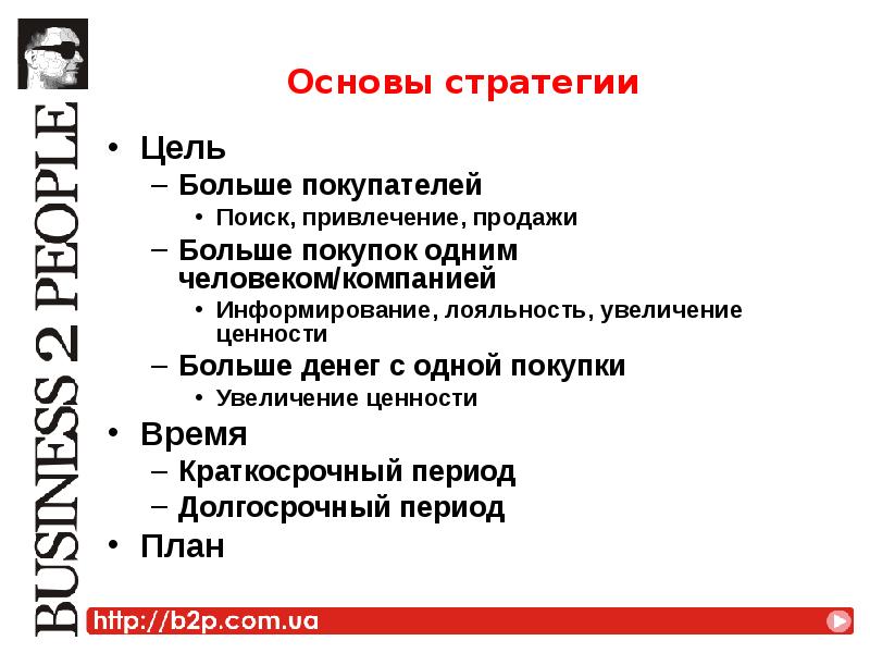 Более цели. Основы стратегии. Поиск клиентов цели. Цели большой 7.