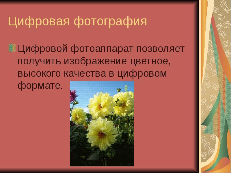 Цифровое Фото Характеристика