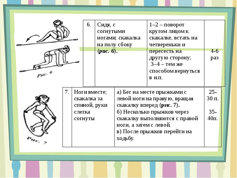 План разминки конспект