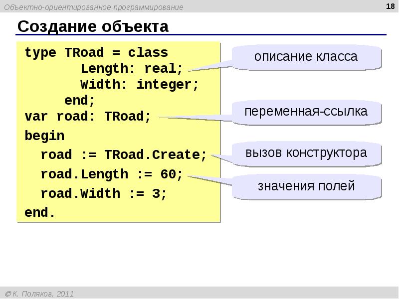 Объективно ориентированное программирование презентация