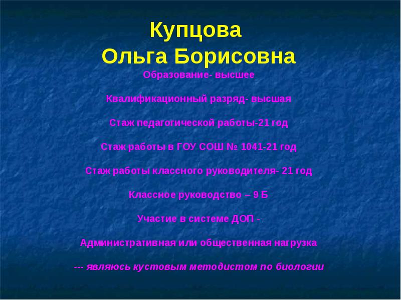 методист биология