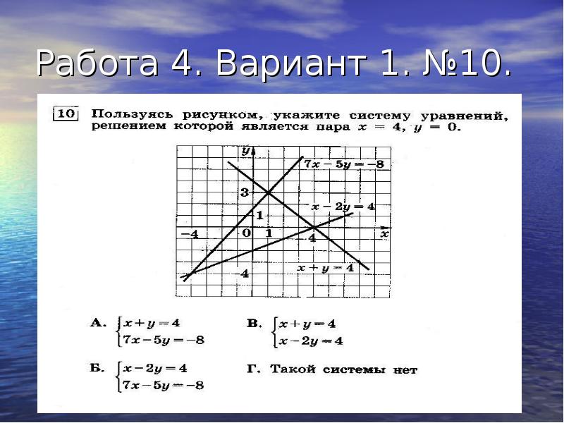 Нарисовать систему уравнений