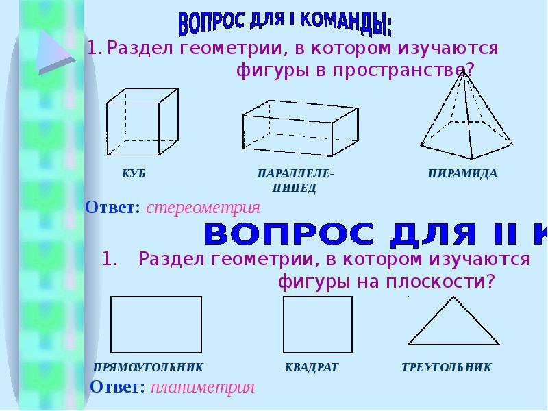 Начальные сведения из стереометрии 9 класс презентация