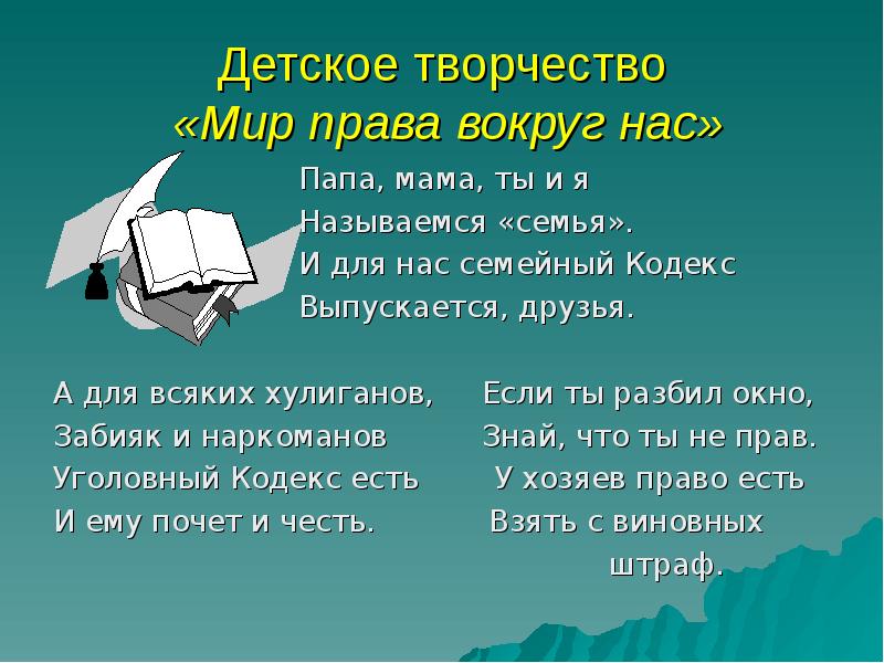 Правовое воспитание презентация