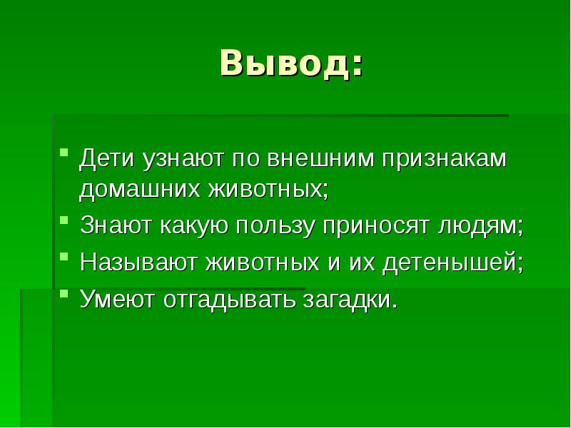 Заключение проекта домашний питомец