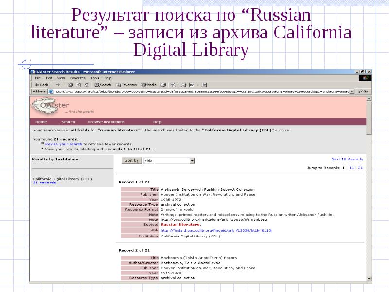 California Digital Library. Profilib com