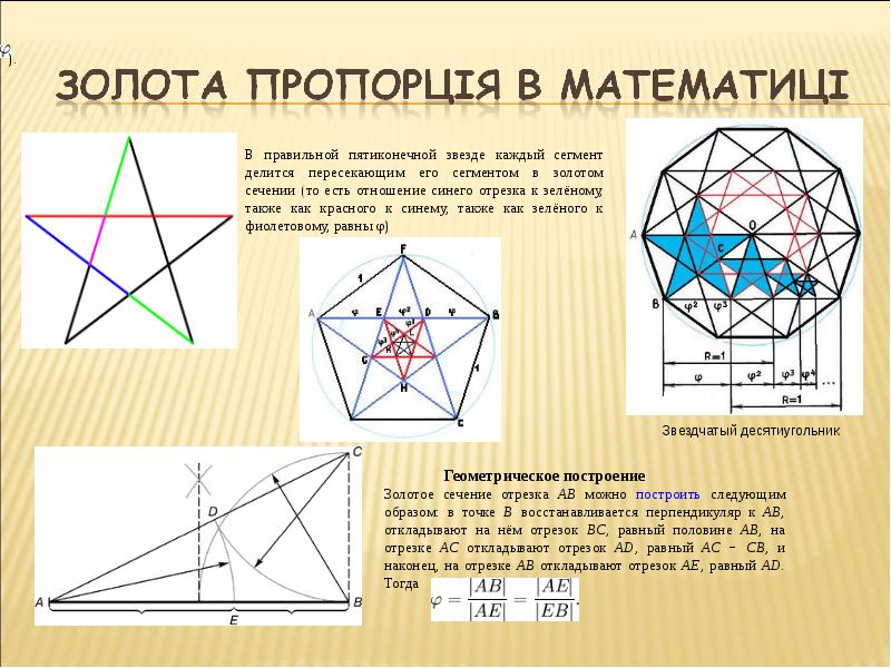 Золотая пропорция презентация