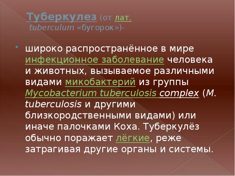 История фтизиатрии презентация